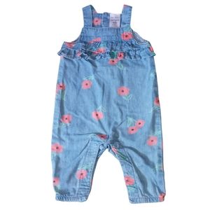 😍SALE!😍 Carters blue floral jumpsuit Size NB